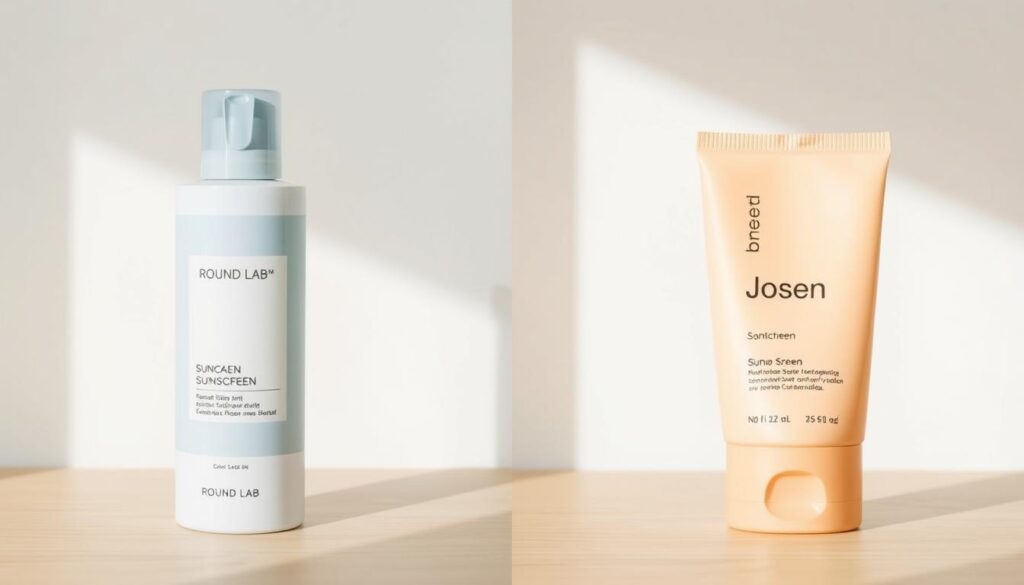 round lab Vs josen of beauty sunscream